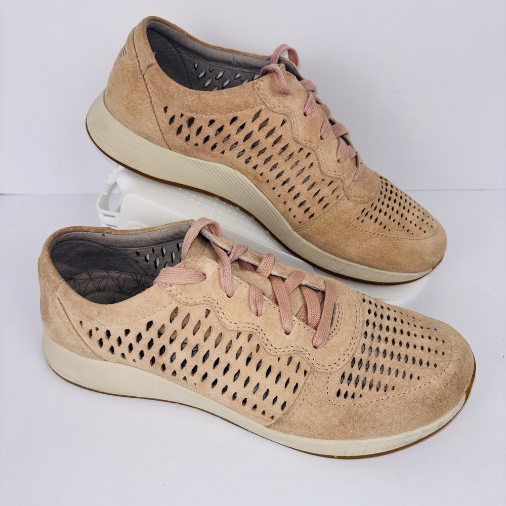 Dansko Blush Pink Suede Perforated Lace Up Comfort‎ Sneaker EU 39 US 8.5-9